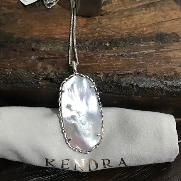 NWT Kendra Scott Silver Ivory MOP Macrame Reid! - Picture 5 of 5